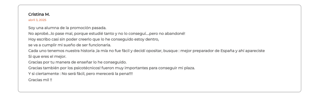 opiniones opositores de elite